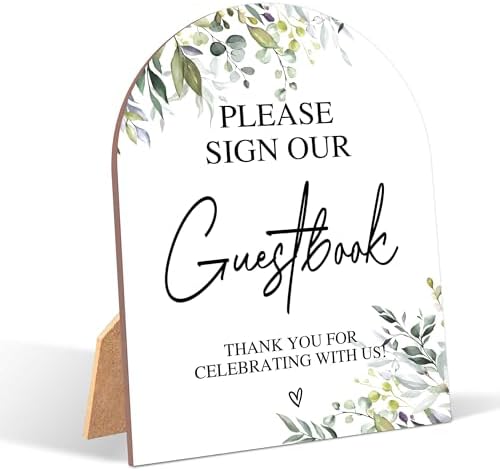 Wooden Arch Wedding Sign with Stand for Reception