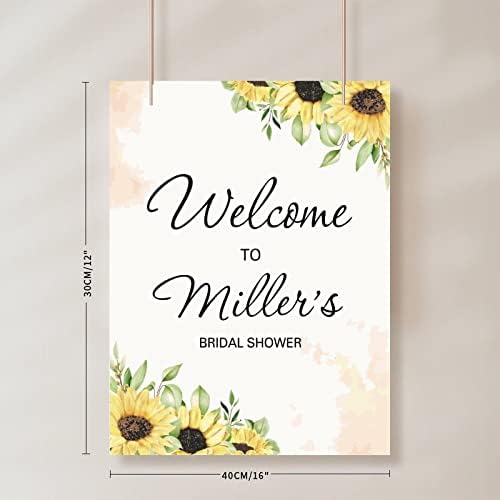 Alioyoit Personalized Watercolor Floral Wedding Welcome Sign