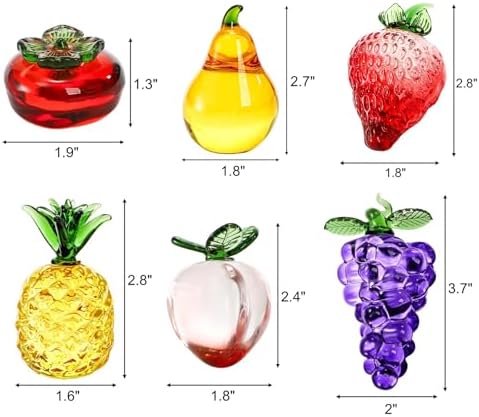 ZEAYEA 6 Piece Crystal Glass Fruit Set