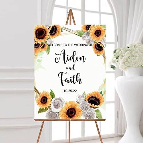 Alioyoit Personalized Wedding Welcome Sign 12x16 Inch