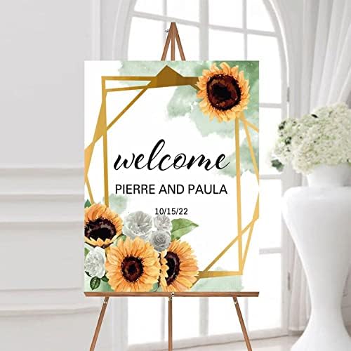Alioyoit Wedding Welcome Sign 12x16 Inch Wood