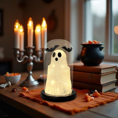 DAZONGE Halloween Decorations Indoor Glass Dome Cloche