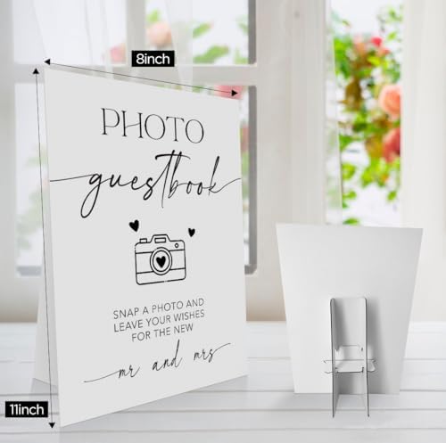 OXEDP Wedding Photo Guestbook Sign 8x11 Inch WDS15
