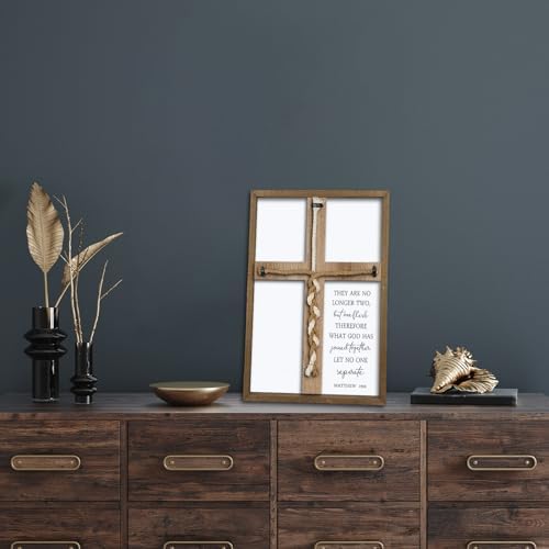 Matthew 196 Wedding Unity Sign Wood Frame
