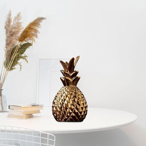 Ceramic Pineapple Decorative Figurine for Home Office