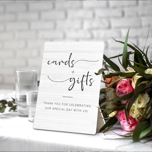 Minimalist Wedding Sign with Stand 5x7 Inch