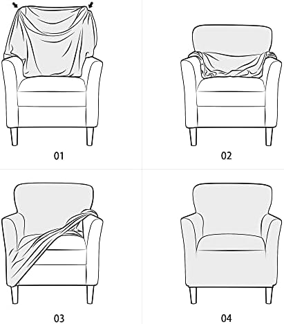 LiveGo Stretch Armchair Slipcover 1-Piece Modern