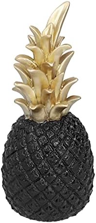 Resin Pineapple Sculpture Decor Black