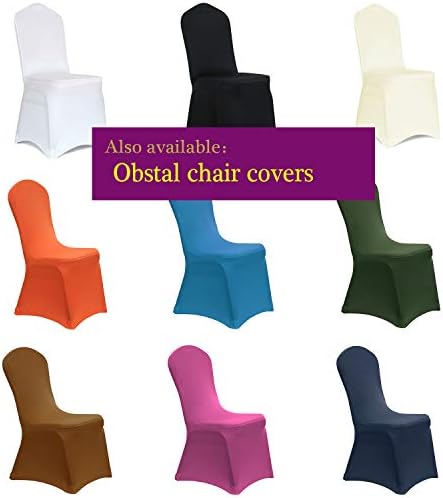 Obstal 10 pcs Satin Chair Sashes Bows for Wedding Reception