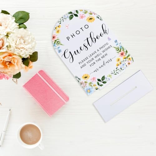 Gold Acrylic Wedding Sign 5x7 Inch Arch