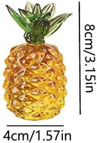 2PCS Crystal Pineapple Decor Figurine Ornament
