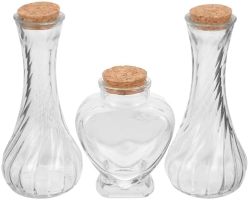 PRETYZOOM Decorative Glass Sand Ceremony Bottle Set 3pcs