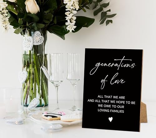 TCJIU Wedding Memorial Sign with Stand 8x11