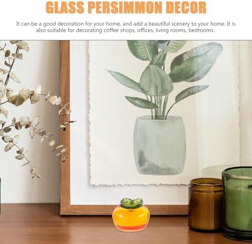 ABOOFAN Crystal Persimmon Figurine Decor