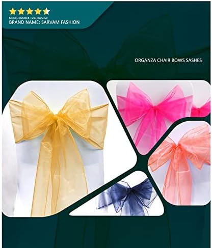 Organza Chair Bow Sashes Pack of 25 Black
