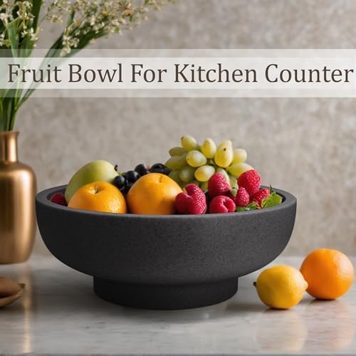 Modern Resin Decorative Bowl - Black Kitchen Entry Decor