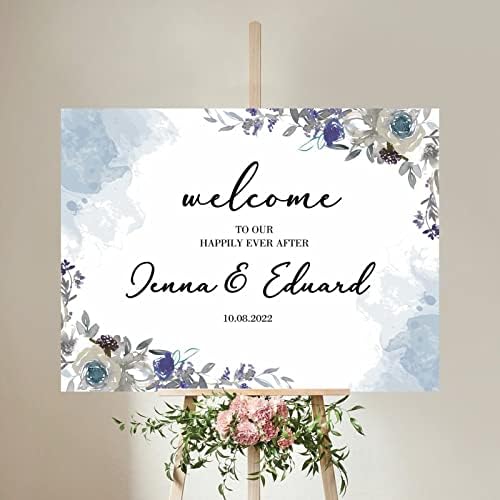 Alioyoit Custom Wedding Welcome Sign 12x16 Inch 1