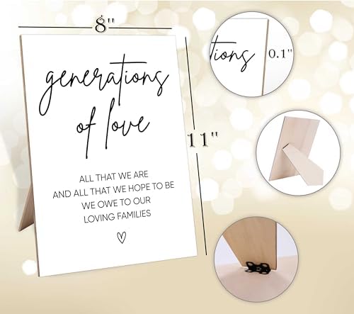 8x11 Minimalist Wooden Memory Sign for Wedding Ceremony