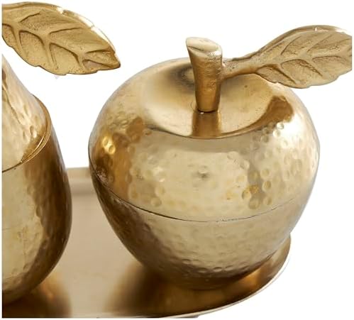 Deco 79 Gold Aluminum Decorative Jars Set