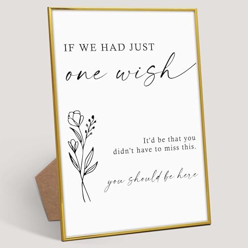 Wedding Memorial Sign with Gold Frame Stand