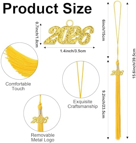 2026 Gold Graduation Tassel with Golden Charm