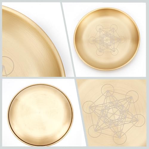 Hexagram Tarot Altar Plate Candle Holder with Decorative Tray
