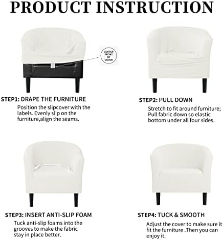 Easy-Going Stretch Club Armchair Slipcover Cream