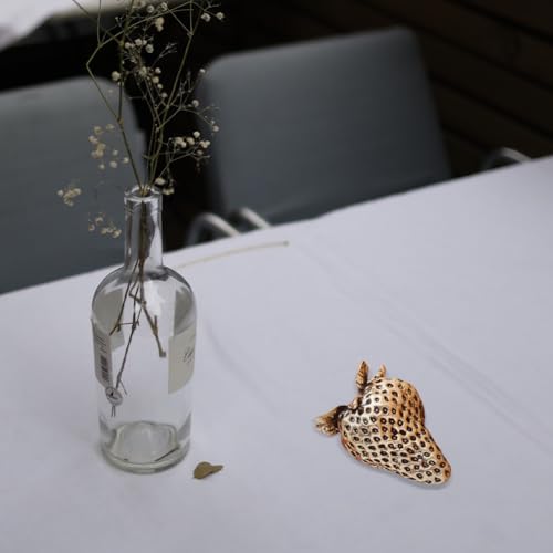 PRETYZOOM 2Pcs Brass Artificial Strawberry Statues