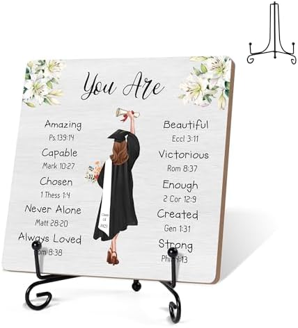 Graduation Wood Sign With Iron Stand Christian Decorations