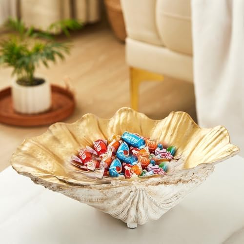 Artificial Resin Shell Decorative Bowl for Home Decor