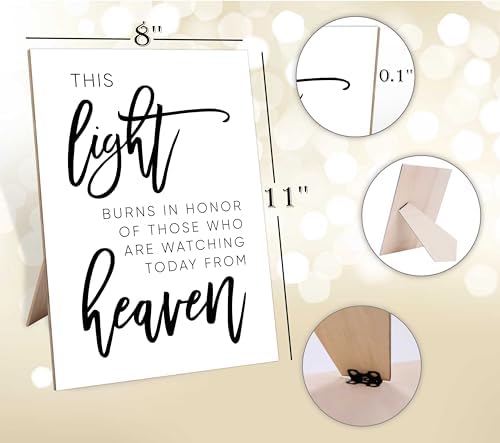 8x11 Minimalist Wooden Memory Sign for Wedding and Ceremony