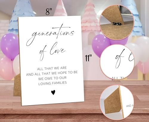 Wedding Memorial Wooden Sign with Stand 11x8