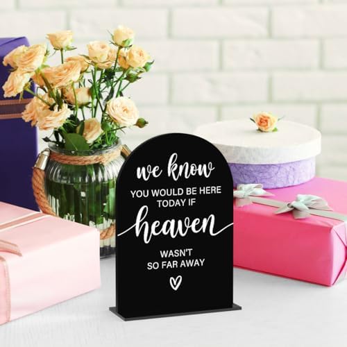 Black Acrylic Wedding Sign for Ceremony and Reception