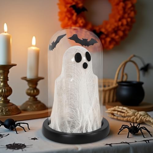 DAZONGE Halloween Decorations Indoor Glass Dome Cloche