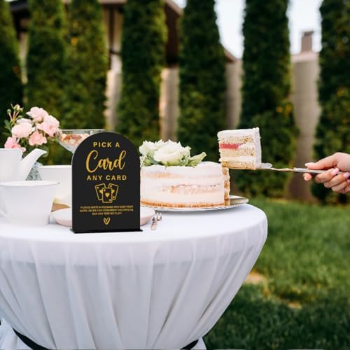 Acrylic Wedding Sign with Black Gold Design