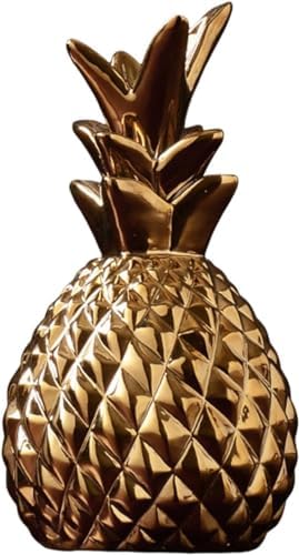 Ceramic Pineapple Decorative Figurine for Home Office