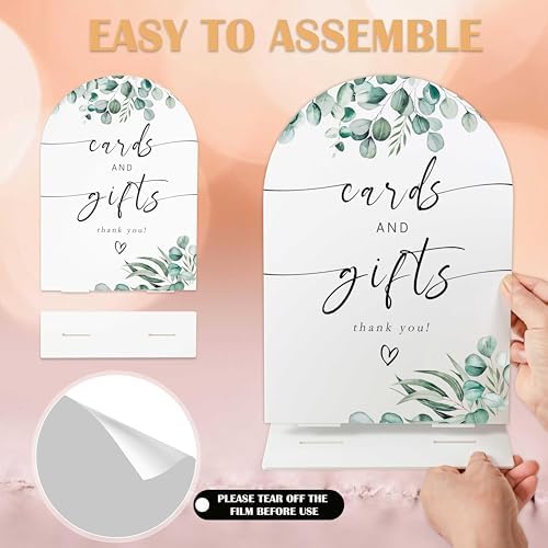 White Arch Acrylic Wedding Sign with Holder - 8x11 Inch