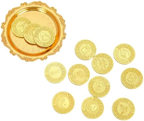 TINGKU Gold Spanish Wedding Coins Set with Tray