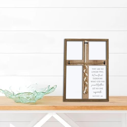 Matthew 196 Wedding Unity Sign Wood Frame