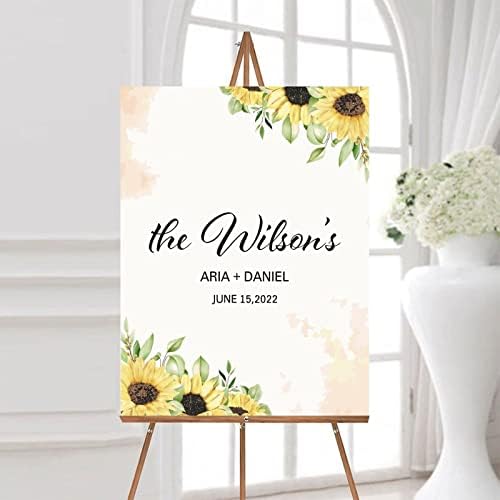 Alioyoit Watercolor Floral Wedding Welcome Sign