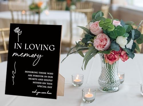 In Loving Memory Wedding Sign 8x11 Inch Wooden
