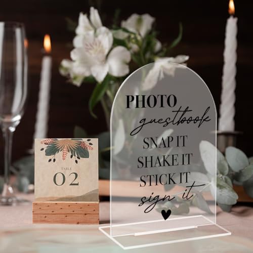 Acrylic Wedding Arch Sign 7x5 Inches Decor