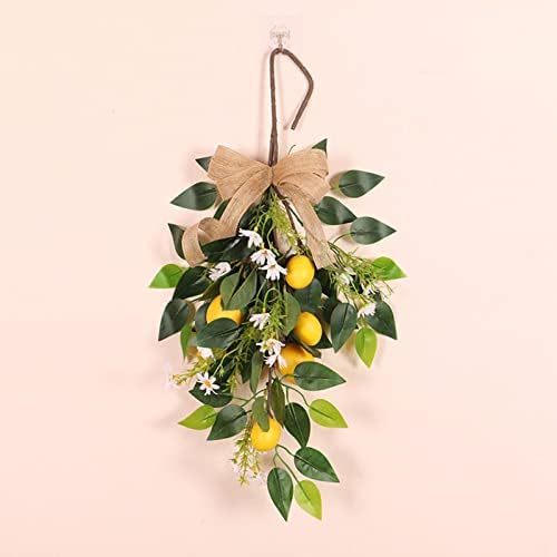 236in Artificial Lemon Daisy Swag Handmade