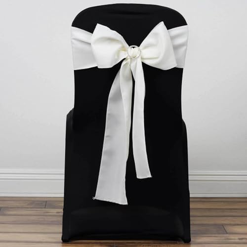 Efavormart 5PCS Ivory Chair Sashes for Wedding Events