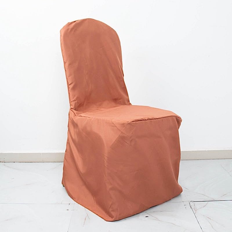 Balsa Circle 50pcs Terracotta Banquet Chair Covers