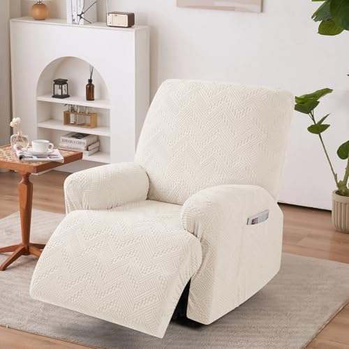 Ruaozz Recliner Sofa Cover with Pockets and Elastic Bottom