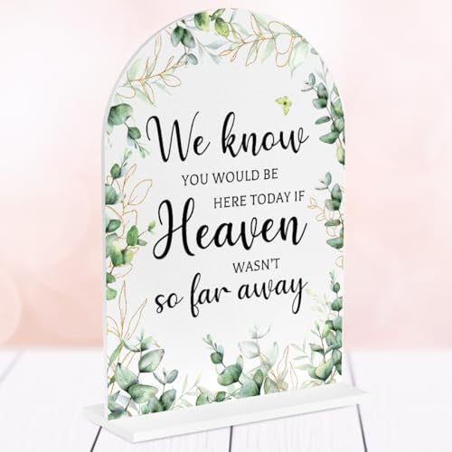 Heaven Wasnt So Far Away Wedding Sign 5x7 Inch