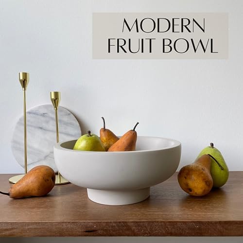 OAKOA Concrete Fruit Bowl for Kitchen Counter