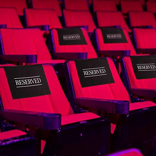 Buryeah 24 Piece Reserved Chair Signs Set Black White