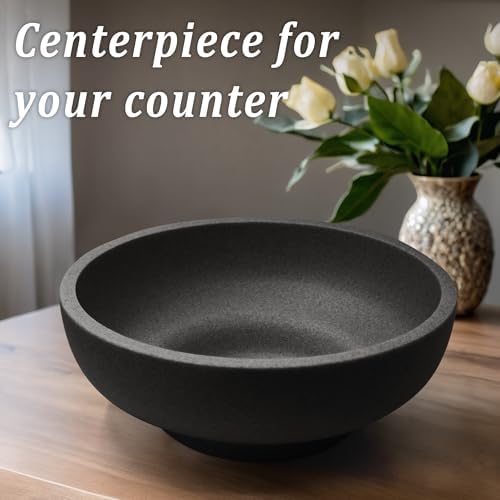 Modern Resin Decorative Bowl - Black Kitchen Entry Decor